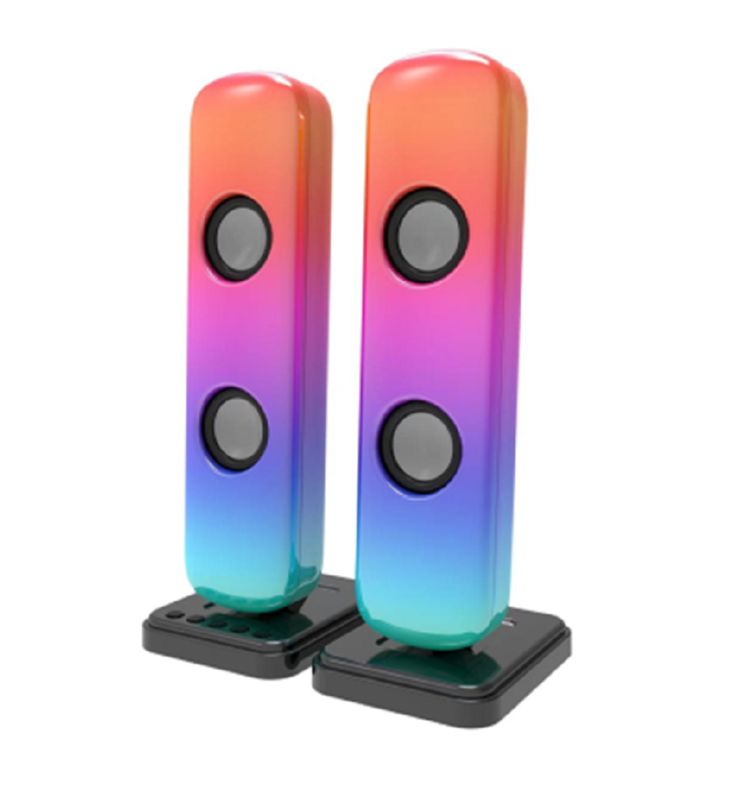 ETEK Soundbar zapewnia 5W*4 RMS poprzez podwójne 2-calowe sterowniki obejmujące częstotliwość 35Hz-16KHz Wymaga adaptera 12V2.5A