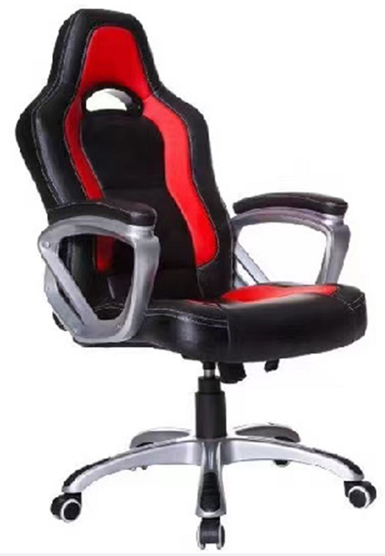 Krzesło do gier Pu Casters 320mm Powder Coated Base 100mm Painted Gas Lift Tilt Mechanism Mesh-Padded Powder Coated Armrests