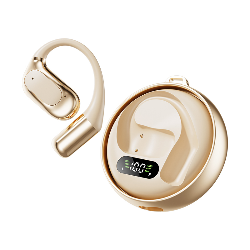 Słuchawki TWS Bluetooth 5.4, A2DP/AVRCP/HFP, przetwornik 13 mm z miedzianym pierścieniem, czarne/kolor skóry, chip Bluetrum5756C