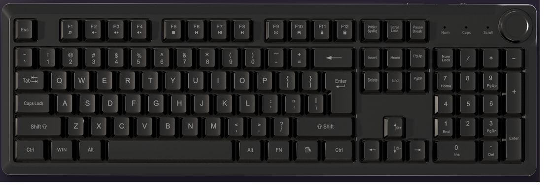 ETEK Full-Size USB Wired Keyboard,448mm, ABS+Membrane, FN Function Keys, Silver Membrane, Black Keycaps