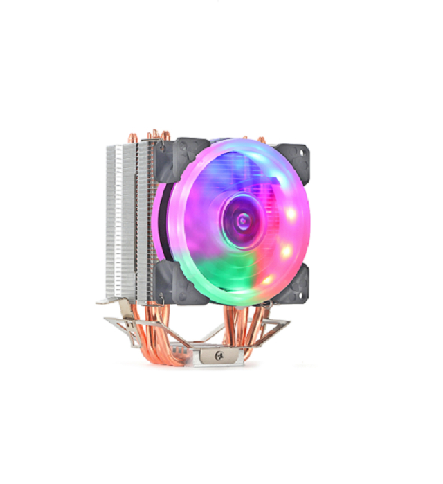 ETEK 4-Heatpipe CPU Cooler, 92mm Fan, Fixed RGB, Hydraulic Bearing, idealny dla budżetowych i małych komputerów komputerowych