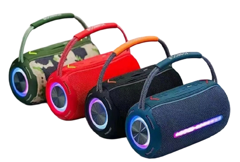 Głośnik Bluetooth na imprezę 10W, podwójny 5W RMS, BT/AUX/TF/U Disk, bateria 1200mAh, design z tkaniny i plastiku, na imprezy, na zewnątrz, do domu, itp.