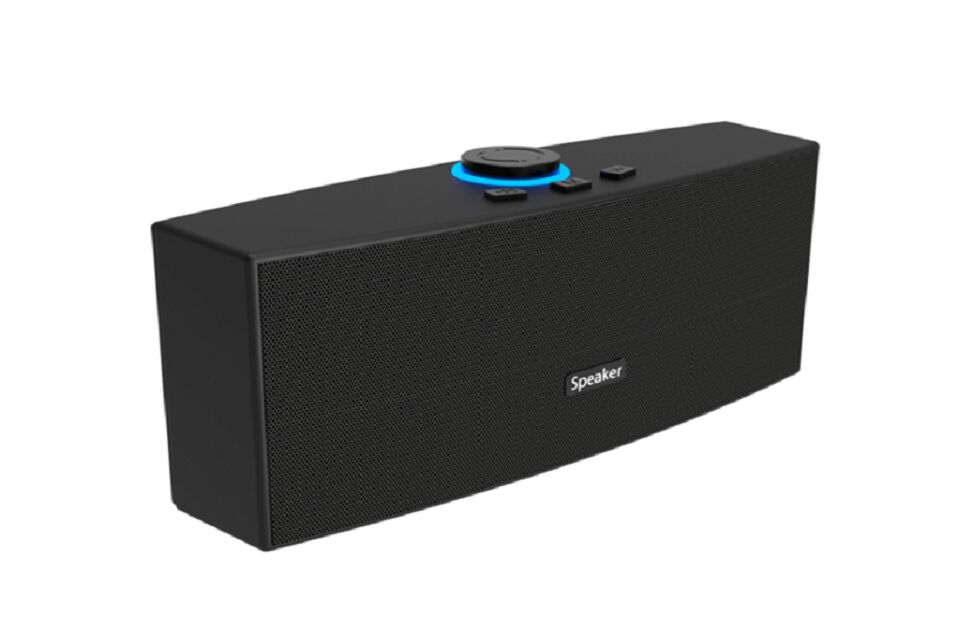Przenośny głośnik Bluetooth z dwoma przetwornikami, chip JL5.4, ABS + siatka żelazna, bateria 2400 mAh, wielofunkcyjny (BT/TF/USB/AUX), pokrętło RGB