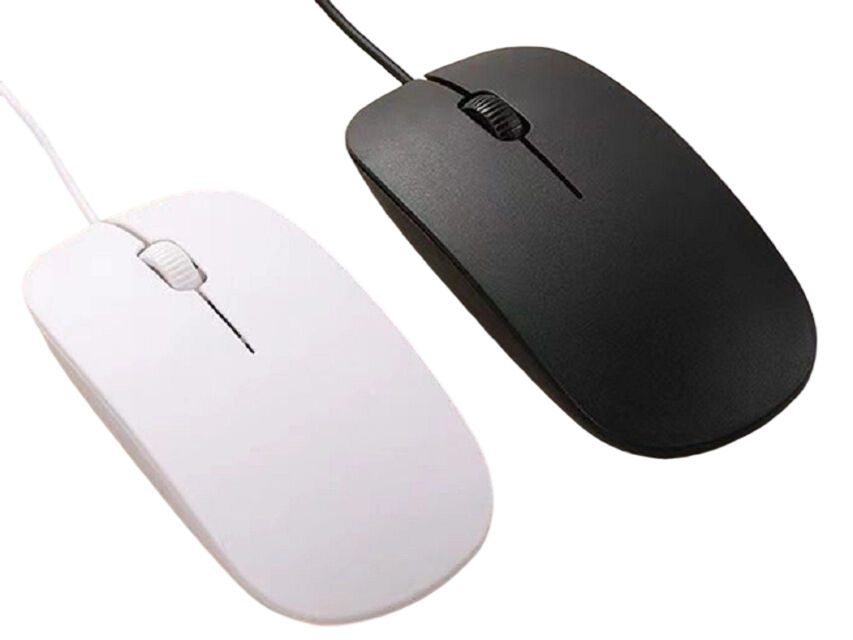 ETEK 3D Ergonomic Wired Mouse,1000 DPI, 46g lekkiej wagi, 1,2M kablu USB, IC 8733, Czarno-biały