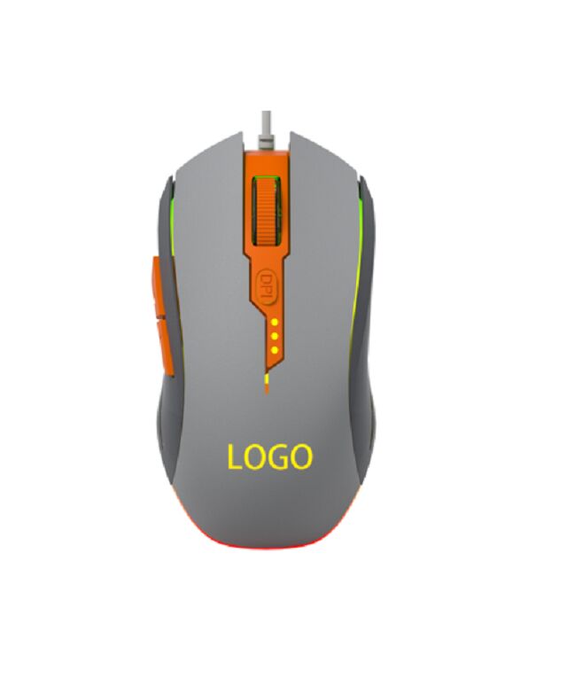 6D Wired Gaming Mouse,Rainbow LED, 4 poziomy DPI (1200-3600), A603 IC, 96g lekkości, 1,4m kabel spleciony