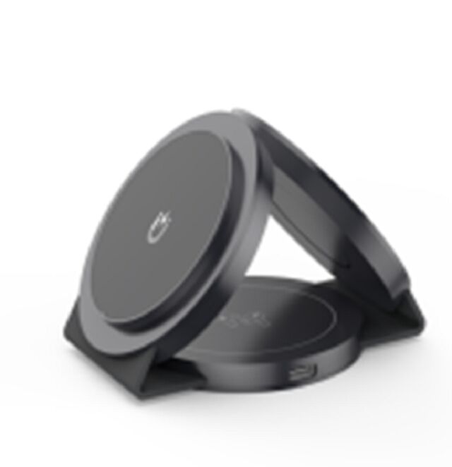 Ultra-Thin 3-in-1 bezprzewodowy ładowarka, składany i przenośny, 15W dla telefonu / 2.5W dla zegarka / 3W dla słuchawek, 4 kolorystyczne, plastikowe + PC