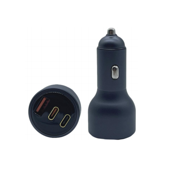 Ładowarka samochodowa o mocy 95 W, podwójny typ C + USB-A, szybkie ładowanie 65 W PD