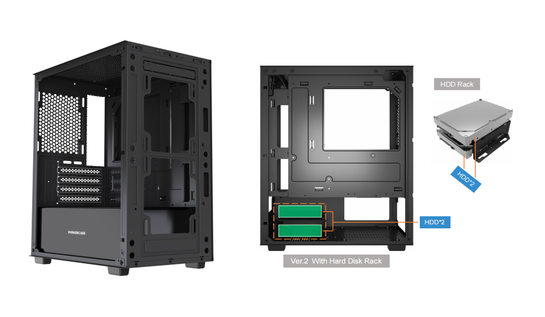 MATX Środkowa obudowa wieży, Panel boczny ze szkła hartowanego, 240 mm AIO & 300 mm Wsparcie GPU
