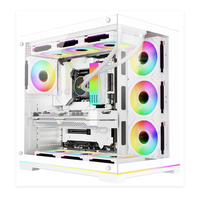 Obudowa PC Full Tower ATX ze szkłem hartowanym, chłodzeniem wodnym 360 mm i obsługą VGA 380 mm