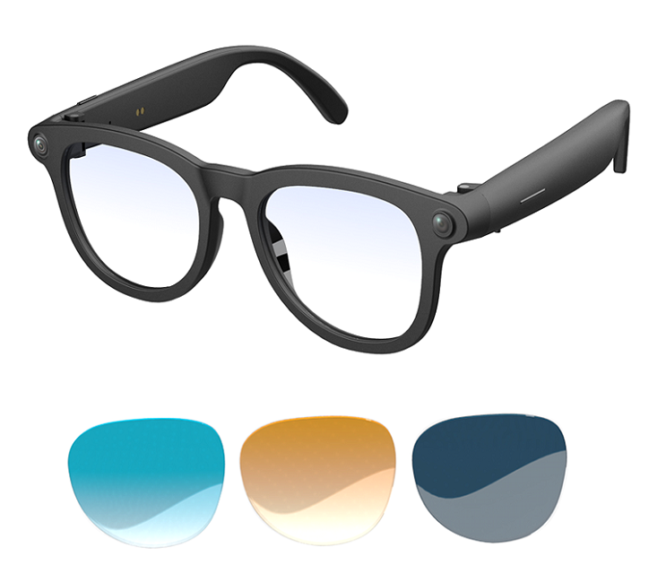 Inteligentne okulary przeciwsłoneczne Bluetooth 6.0 z kamerą i tłumaczeniem w czasie rzeczywistym, akumulator typu C