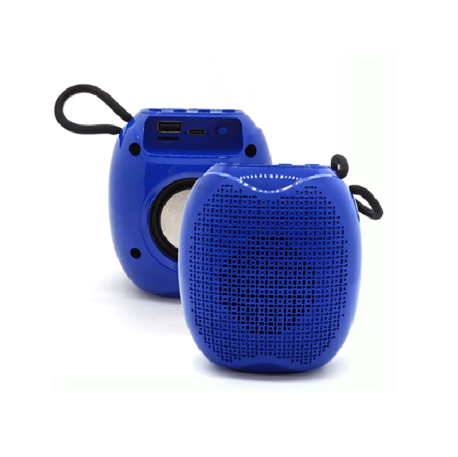 Mini Bluetooth 5.0 głośnik, 3W przenośny audio z ładowaniem typu C (czarny/czerwony/niebieski)