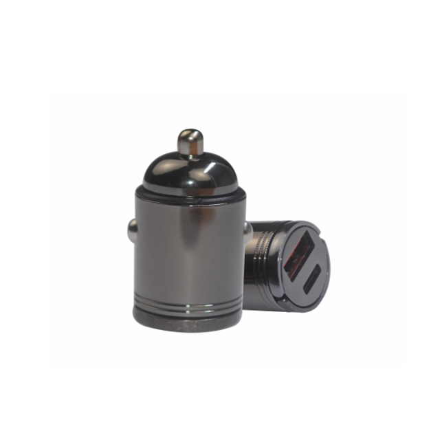 20W Mini Alloy Car Charger USB-A+C Dual Port PD/QC Szybkie ładowanie