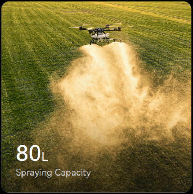 Z80 flagowy dron rolniczy: 80L Spray + 120L Spread + 80kg Lift.