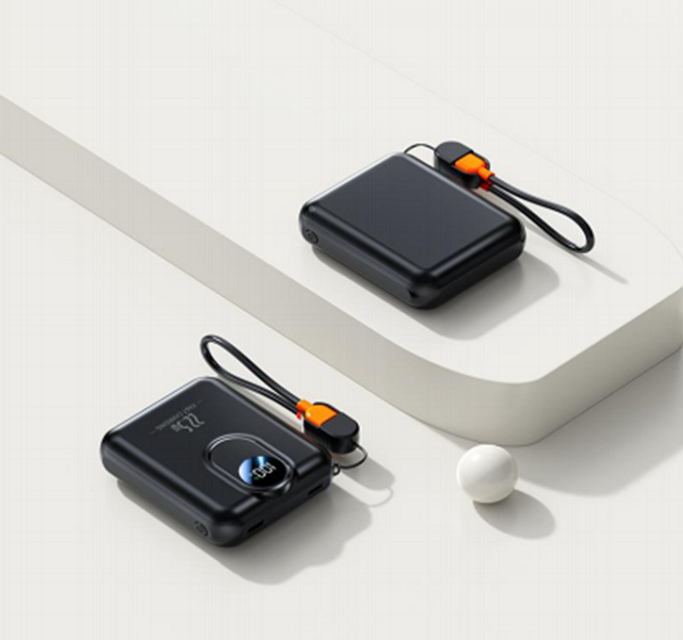 10000mAh 22,5W szybki bank zasilania Wbudowane kable