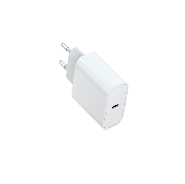 25W PD European Fast Charger Color Box, wejście AC 100-240V, biały