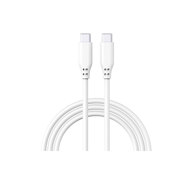 100W silikonowy kabel do szybkiego ładowania USB-C do C, 5A / 20V PD3.0 + 480Mbps synchronizacja danych, 1m kabel Soft-Touch (biały / szary / pomarańczowy)