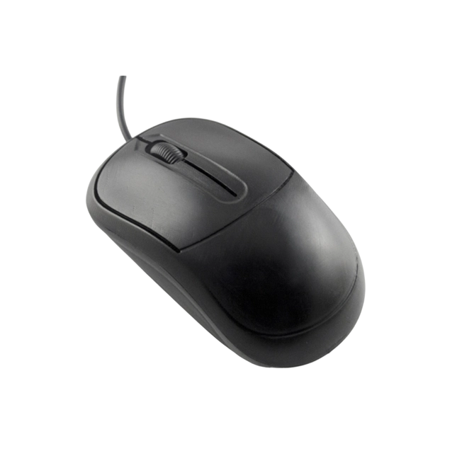 Mysz biurowa przewodowa 3D, precyzja 1200 DPI, lekka 53g HIPS, kabel 1.1m, niestandardowe logo sitodrukowe