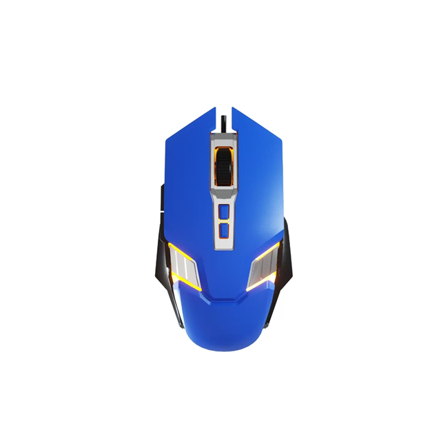 7D Wired Gaming Mouse z logo RGB, regulowalne 3600 DPI, 3 miliony kliknięć i wyważone odczucie, 1,5 m kabel spleciony (czarny / srebrny)