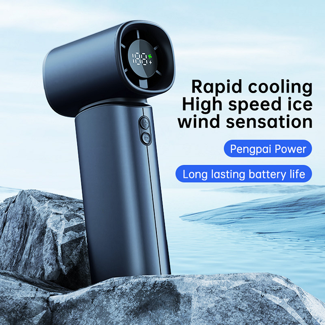 3600mAh Handheld Fan 19000RPM 100 Gears Speed Control 12W Portable Mini Fan ABS Lanyard USB Charge