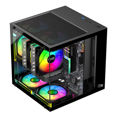 Obudowa do komputerów MATX/ITX obsługuje karty graficzne do 320 mm CPU chłodniki do 165 mm 1 dysk twardy 2 dyski SSD 3 x 12 cm Fani za pieniądze