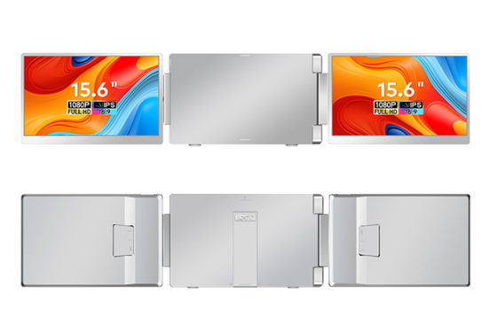 2 * 15,6-calowy monitor do laptopa Full View FHD, proporcje 16/9, rozdzielczość 1920 * 1080 IPS, interfejs Type-C 3.1, obsługa HDR, obracanie ekranu