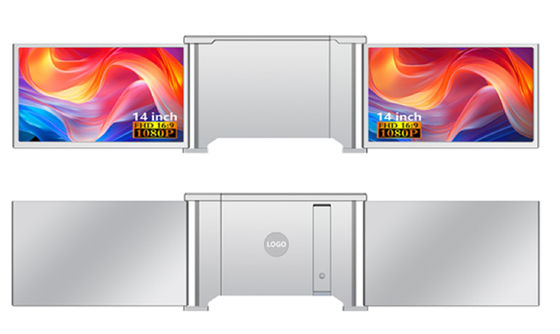 Podwójny 14-calowy monitor laptopowy FHD Kompatybilny z 13,5-16,5-calowymi laptopami Podwójny typ C obsługujący audio video Mini HDMI HDR